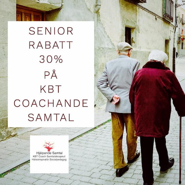 Nyhet - Senior rabatt på 30% på alla KBT Coachande samtal fr.o.m 1 juni.