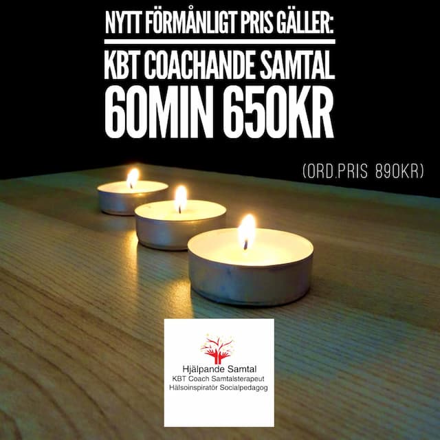 Nytt förmånligt pris gäller KBT Coachande samtal