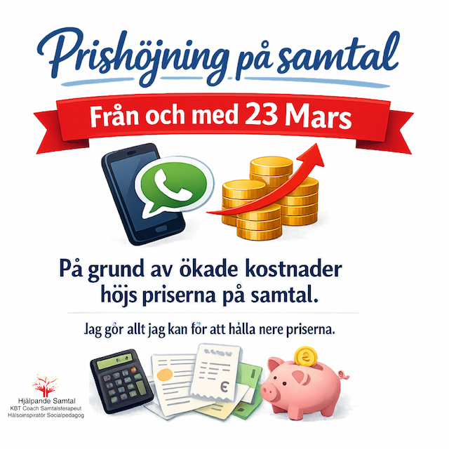 Information om prisjustering från 23 mars