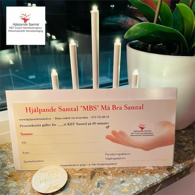 Presentkort till någon som behöver hjälp via samtalet